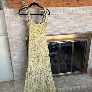 Omika Floral Yellow Maxi Dress